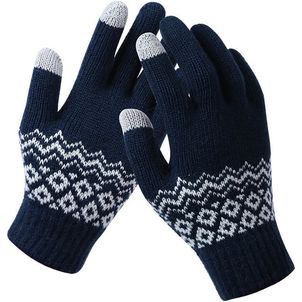 Mobigear Stretch Gants tactiles Tissu - One-Size - Bleu marine