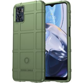 Mobigear Rugged Shield Coque Motorola Moto E22 Coque arrière en TPU Souple Anti-Chocs - Vert