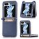 Mobigear Excellent Samsung Galaxy Z Flip 5 Plastique rigide Coque arrière avec porte-cartes - Bleu