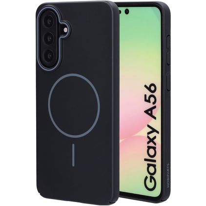 Mobiparts Slim Line Coque Samsung Galaxy A56 MagSafe Coque arrière Rigide - Onyx Black