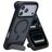 Mobiparts Hardcover Coque iPhone 17 Pro Max MagSafe Coque arrière Rigide avec Support Amovible - Satin Black