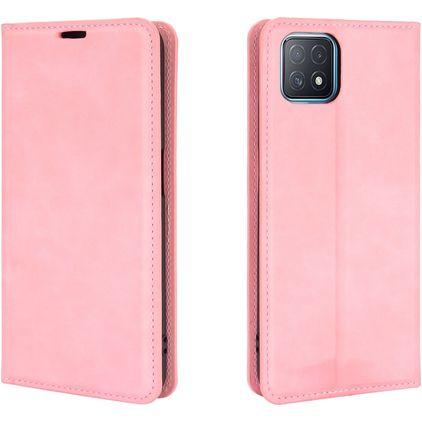 Mobigear Retro Slim OPPO A73 5G Étui Portefeuille - Rose