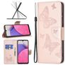 Mobigear Butterfly Housse Samsung Galaxy A33 Etui Porte-Monnaie - Rose doré