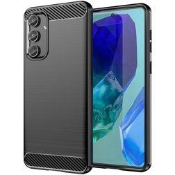 Mobigear Brushed Slim Coque Samsung Galaxy M55 Coque arrière en TPU Souple - Noir