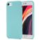 Mobigear Rubber Touch iPhone 8 Silicone Coque arrière - Turquoise