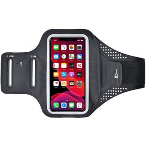 Mobigear Easy Fit Brassard Téléphone Huawei P Smart S Brassard Coque de Sport en Neoprène - Noir