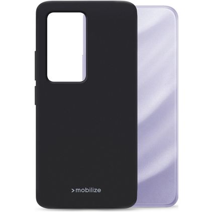 Mobilize Rubber Gelly Coque Xiaomi Redmi 17C Coque arrière en TPU Souple - Noir