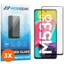 Mobigear Premium Samsung Galaxy M53 Verre trempé Protection d'écran - Compatible Coque - Noir (Lot de 3)