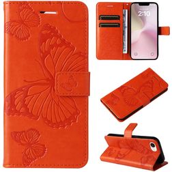 Mobigear Butterfly Housse iPhone 16e Etui Porte-Monnaie - Orange