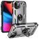Mobigear Armor Ring Coque iPhone 14 Coque arrière Rigide Anti-Chocs avec Anneau-Support - Argent