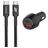 Mobigear Essentials Double USB / USB-C Chargeur voiture USB-C 1 mètre Power Delivery 48W - Noir