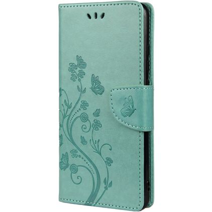 Mobigear Flowers Housse Samsung Galaxy A33 Etui Porte-Monnaie - Turquoise