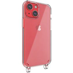 Mobigear Mix & Match Transparent iPhone 13 Mini TPU souple Coque avec cordon - Transparent