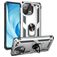 Mobigear Armor Ring Coque Xiaomi Mi 11 Lite Coque arrière Rigide Anti-Chocs avec Anneau-Support - Argent