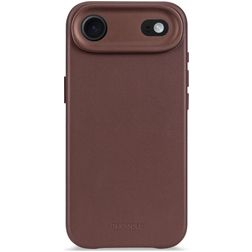 Decoded Coque iPhone Air Coque arrière en Cuir Véritable Anti-Chocs - Dark Ruby