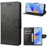 Mobigear Flowers Housse OPPO A17 Etui Porte-Monnaie - Noir