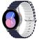 Mobigear Ocean Bracelet Silicone Smartwatch Fermeture boucle ardillon - Connexion universelle de 20 mm - Blanc / Dark Blue