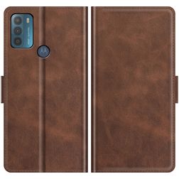 Mobigear Slim Magnet Motorola Moto G50 Étui Portefeuille - Marron