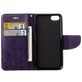 Mobigear Flowers Housse iPhone SE (2020) Etui Porte-Monnaie - Violet