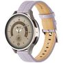 Mobigear Stitched Bracelet Cuir Smartwatch Fermeture boucle ardillon - Connexion universelle de 22 mm - Violet