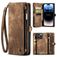 CaseMe 008 iPhone 14 Pro Max Coque Étui 2en1 avec coque amovible Portefeuille - Marron
