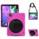 Mobigear SureGrip XGuard Coque iPad Pro 12.9 Pouces (2018) Coque arrière en Plastique rigide,Silicone + Porte-crayon + Bandoulière + Support Amovible - Rose