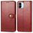 Mobigear Snap Button Housse Xiaomi Redmi A1 4G Etui Porte-Monnaie - Rouge