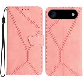 Mobigear Stitch Housse iPhone Air Etui Porte-Monnaie - Rose