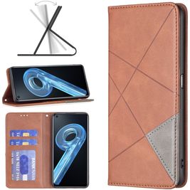 Mobigear Rhombus Slim Housse OPPO A96 Etui - Marron