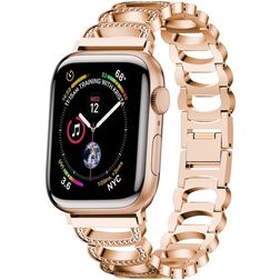 Mobigear Vienna Bracelet Acier Apple Watch Fermeture boucle déployante - 49/46/45/44 mm - Rose doré