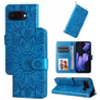Mobigear Sunflower Housse Google Pixel 9a Etui Porte-Monnaie - Bleu