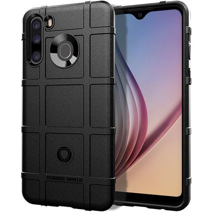 Mobigear Rugged Shield Coque Samsung Galaxy A21 Coque arrière en TPU Souple Anti-Chocs - Noir