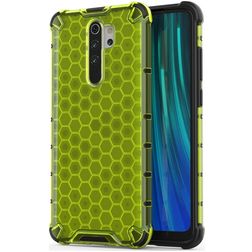 Mobigear Honeycomb Coque Xiaomi Redmi Note 8 Pro Coque arrière Rigide Anti-Chocs - Vert