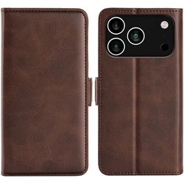 Mobigear Slim Magnet Housse iPhone 17 Pro Max Etui Porte-Monnaie - Marron