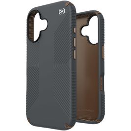 Speck Presidio2 Grip Coque iPhone 16 Coque arrière Rigide Anti-Chocs - Charcoal Grey