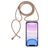 Mobigear Lanyard iPhone 11 Coque avec cordon en TPU Souple - Transparent / Marron
