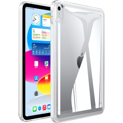 Mobigear Crystal Coque iPad 10 (2022) Coque Arrière Rigide - Transparent / Blanc