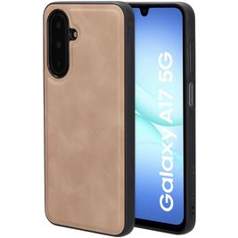 Mobiparts Classic Coque Samsung Galaxy A17 MagSafe Coque arrière en TPU,Similicuir - Moonstone Beige
