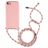 Mobigear Lanyard iPhone SE (2020) Coque avec cordon en TPU Souple - Rose