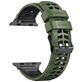 Mobigear Aero Armor Bracelet Silicone Apple Watch Fermeture boucle ardillon - 49/46/45/44 mm - Noir / Vert