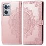 Mobigear Mandala Housse OnePlus Nord CE 2 Etui Porte-Monnaie - Rose doré