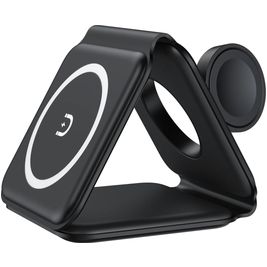 Valenta 3-in-1 - Chargeur Qi Wireless 2.5W 2A - Noir