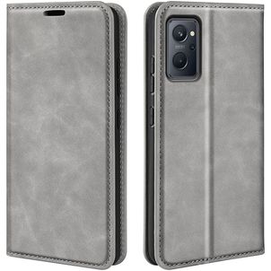 Mobigear Retro Slim Housse OPPO A76 Etui Porte-Monnaie - Gris