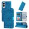 Mobigear Sunflower Housse Samsung Galaxy S25 Edge Etui Porte-Monnaie - Bleu