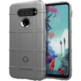 Mobigear Rugged Shield Coque LG K51s Coque arrière en TPU Souple Anti-Chocs - Gris