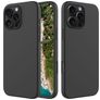 Mobigear Rubber Touch Coque iPhone 16 Pro Max Coque arrière en Silicone - Noir