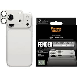 PanzerGlass FENDER iPhone 17 Pro Aluminum Protection Caméra - Compatible Coque - Argent
