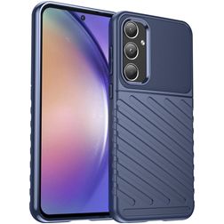 Mobigear Groove Samsung Galaxy A55 TPU souple Coque arrière - Bleu