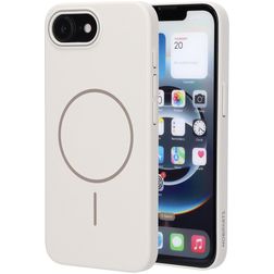 Mobiparts Slim Line Coque iPhone 16e MagSafe Coque arrière Rigide - Off White