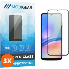 Mobigear Premium Samsung Galaxy A05s Verre trempé Protection d'écran - Compatible Coque - Noir (Lot de 3)